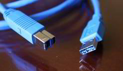 USB 3.0 A- und B-Stecker