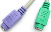 PS/2-Kabel-Anschlüsse für Maus und Tastatur