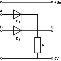 ODER-Schaltung der Dioden-Transistor-Logik(DTL)