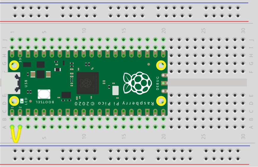 Aufbau: Raspberry Pi Pico: Frequenz messen