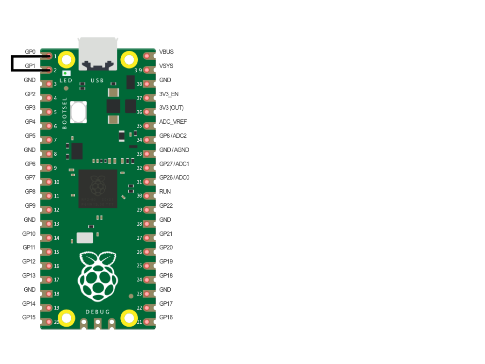 Schaltung: Raspberry Pi Pico: Frequenz messen