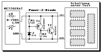 Power-Z-Diode aus Z-Diode und Transistoren