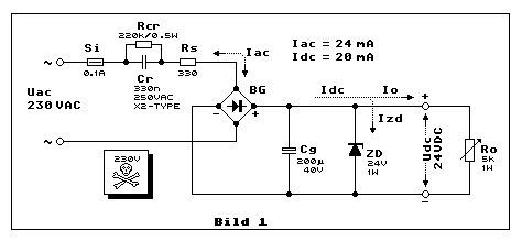 Acele et Kükreme kendine özgülük  Kondensatornetzteil - Kondensator-Netzteil (Kondensator statt Trafo -  X2-Kondensator, Y2-Kondensator)