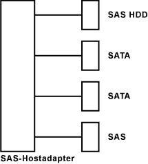 Parallelbetrieb von SAS- und SATA-Laufwerken