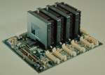 4 Pentium II Xeon auf einem Motherboard