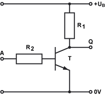 NICHT-Schaltung der Dioden-Transistor-Logik(DTL)