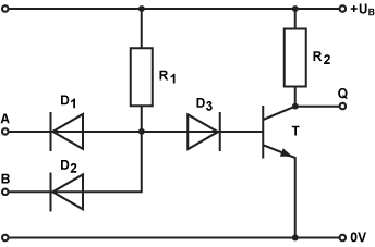 NAND-Schaltung der Dioden-Transistor-Logik(DTL)