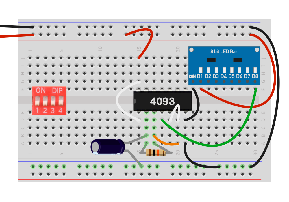 Einfacher Taktgenerator mit IC CD4093 (NAND)