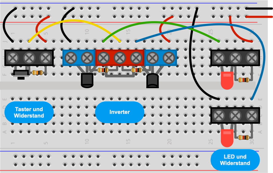 Experiment: Eingang mit Taster mit Pullup-Widerstand