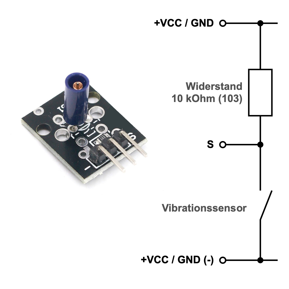 KY-002 - Erschütterungsdetektor (Vibration Switch Module)