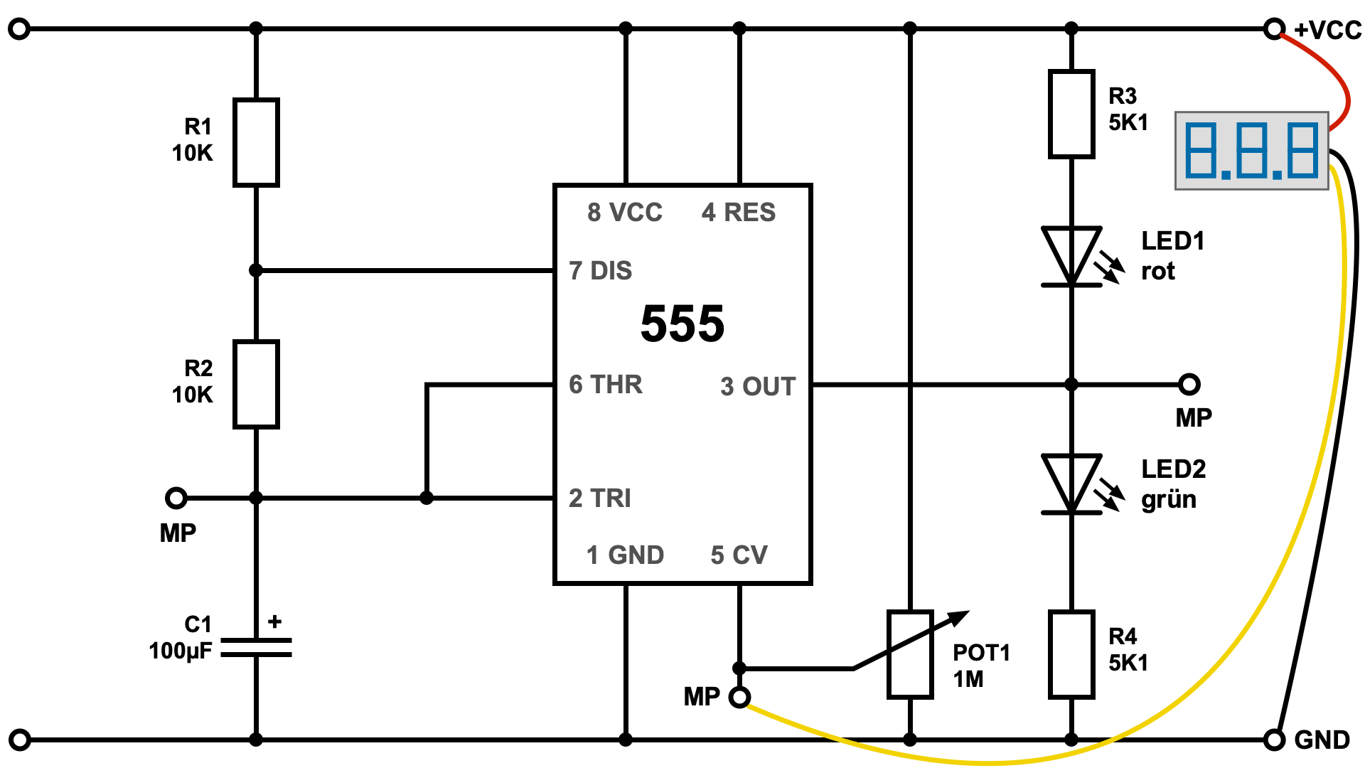 Experimente: Steuerspannung (Control Voltage) vom NE555