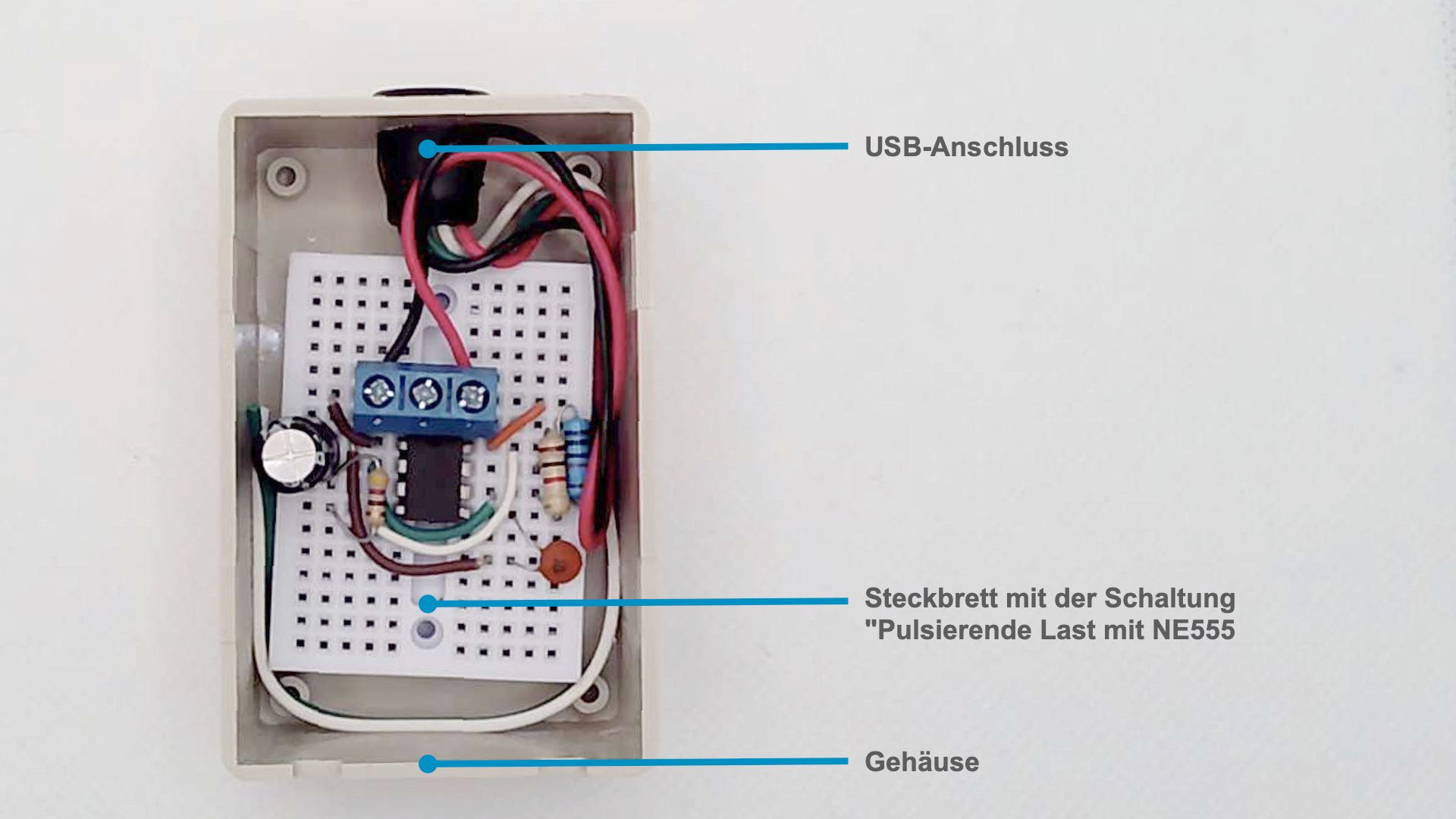 Projekt: Powerbank-Abschaltung mit zeitabhängiger Last verhindern (mit NE555)