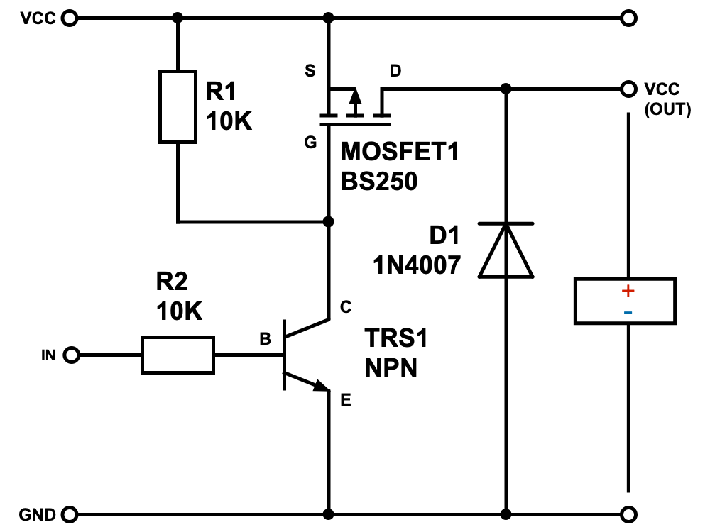 Bausatz: Erweiterter Ausgangstreiber mit P-Kanal-MOSFET