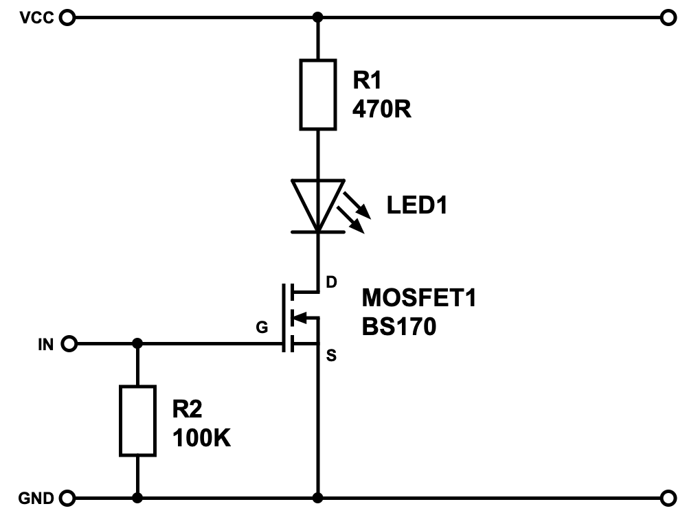 Bausatz: LED mit Steuereingang