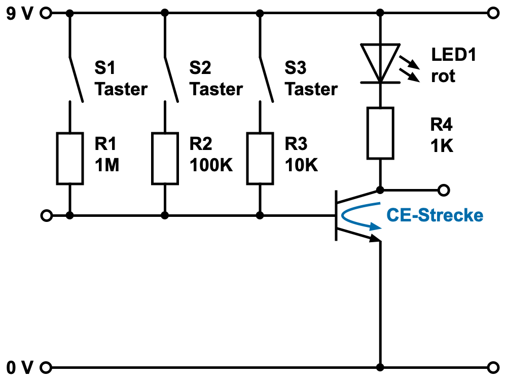 Experimente: Transistor als Schalter