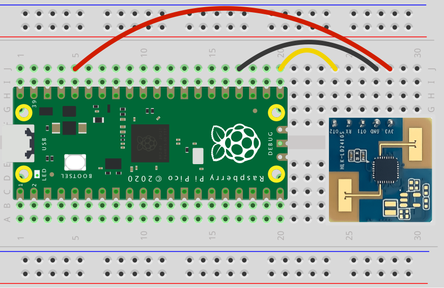 Raspberry Pi Pico: Anwesenheitserkennung mit HLK-LD2410S