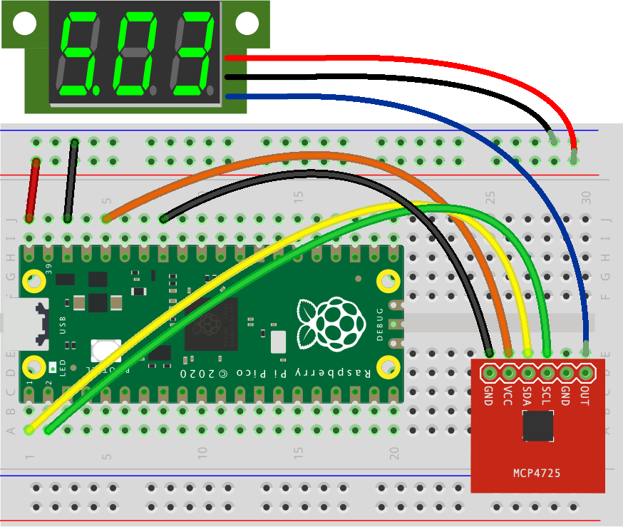 Raspberry Pi Pico: MCP4725 programmieren