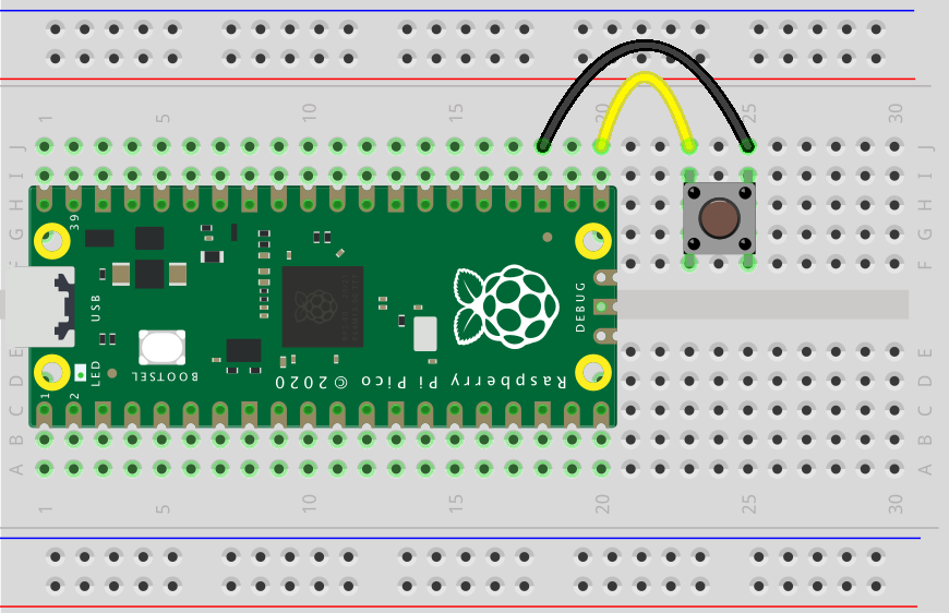 Raspberry Pi Pico als monostabile Kippstufe