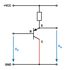 Kollektorschaltung mit PNP-Transistor