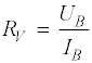 Formeln zur Berechnung des Basis-Vorwiderstandes RV